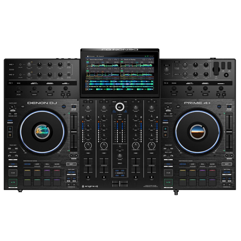 Denon DJ standalone DJ-kontroller PRIME4+ pealt