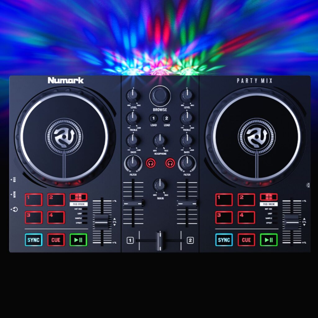 Numark DJ-kontroller PARTY MIX II LED valgusshow