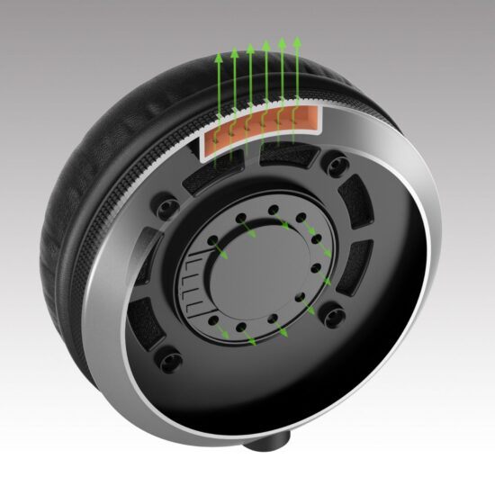 DJ-kõrvaklapid HDJ-X5-S, hõbe Bassrefleksi kamber