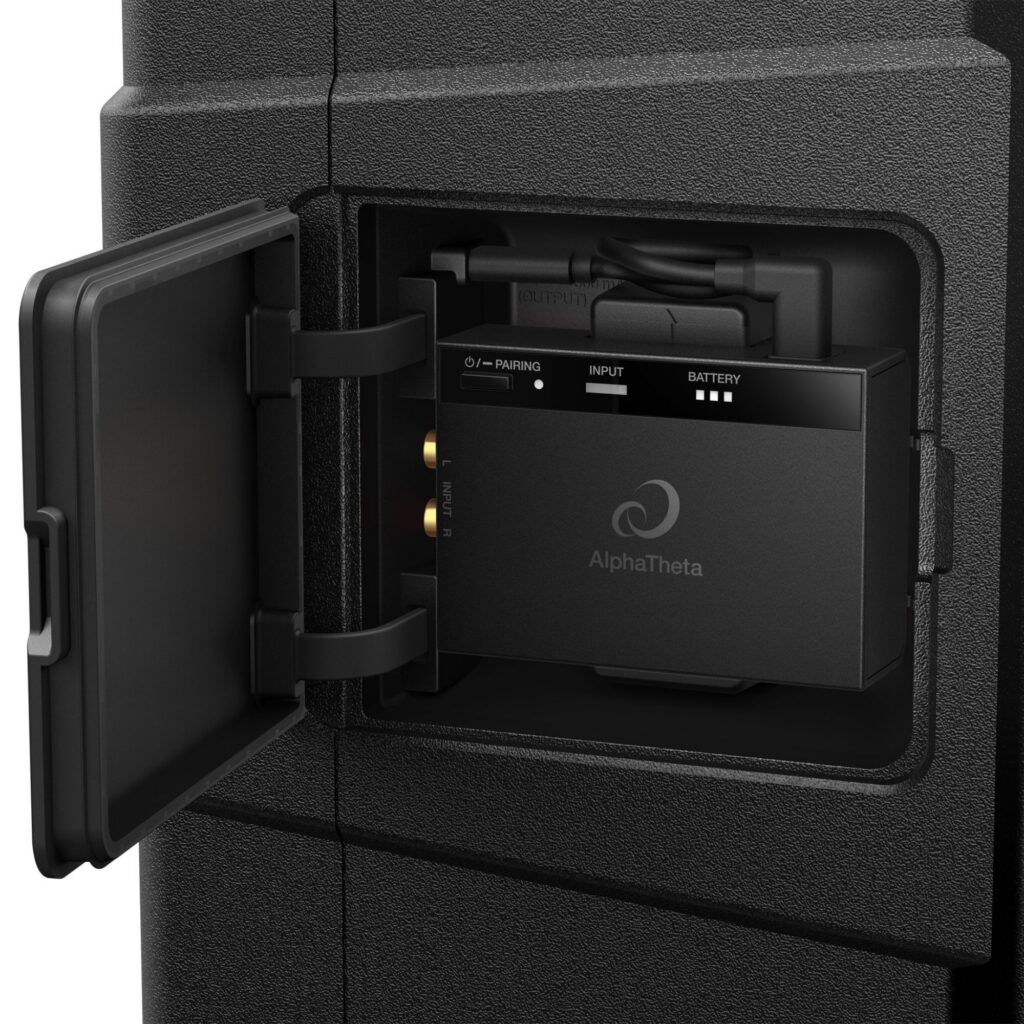 AlphaTheta kaasaskantav juhtmevaba DJ-kõlar WAVE-EIGHT saatja pesa