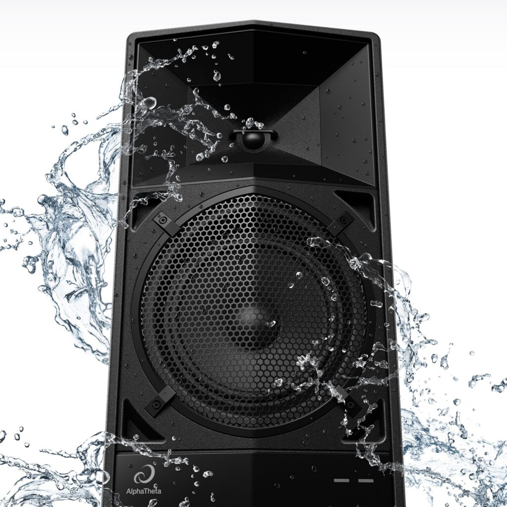 AlphaTheta kaasaskantav juhtmevaba DJ-kõlar WAVE-EIGHT välitingimuste kindel IPX4