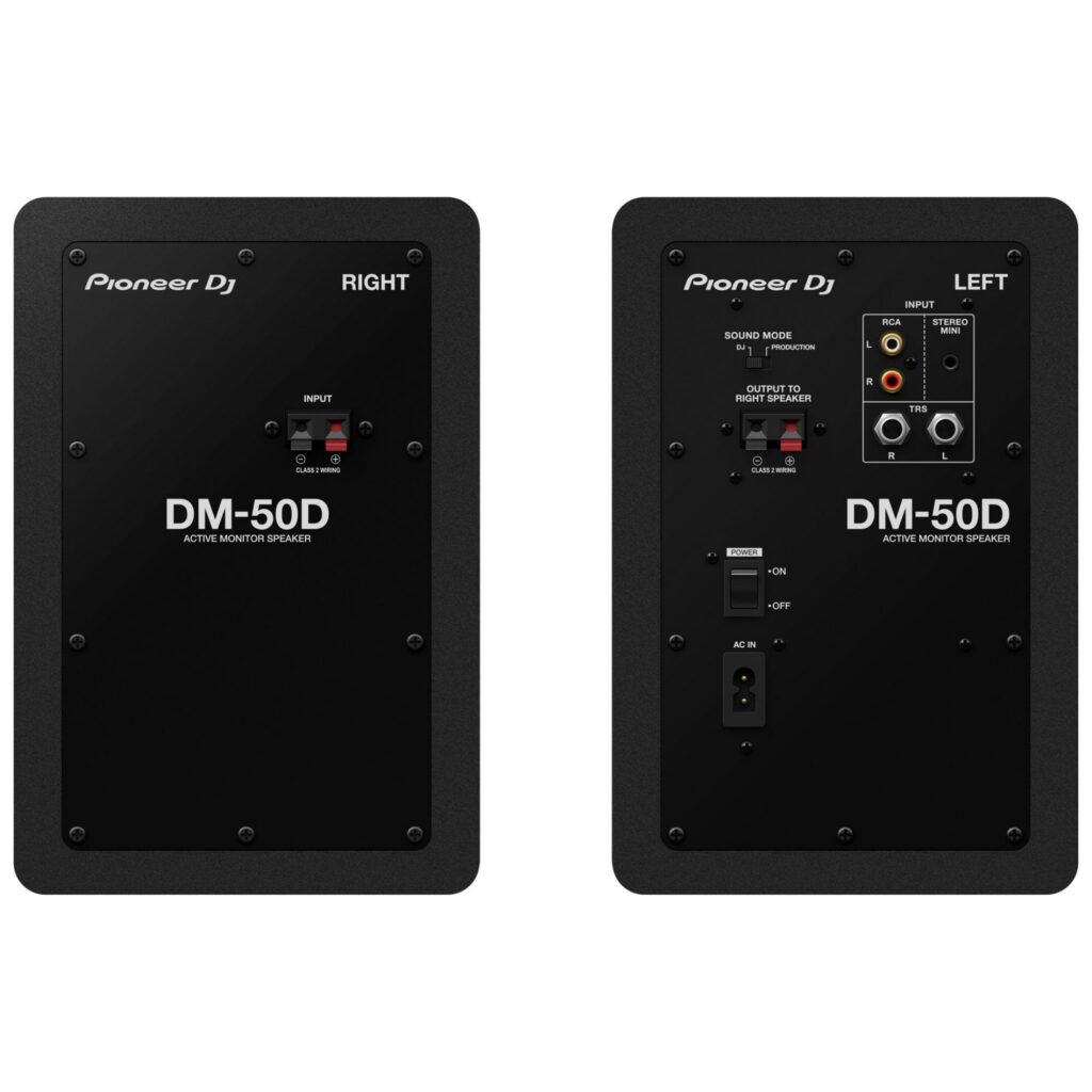 Pioneer DJ DJ-monitorkõlarid DM-50D tagant