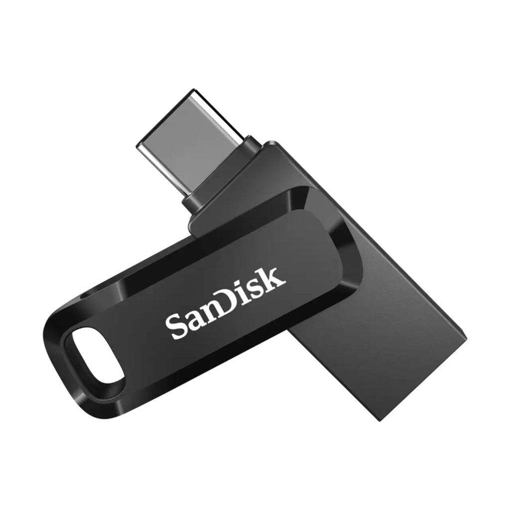 SanDisk mälupulk Ultra Go 64GB Dual USB-A - USB-C must pealt vaates