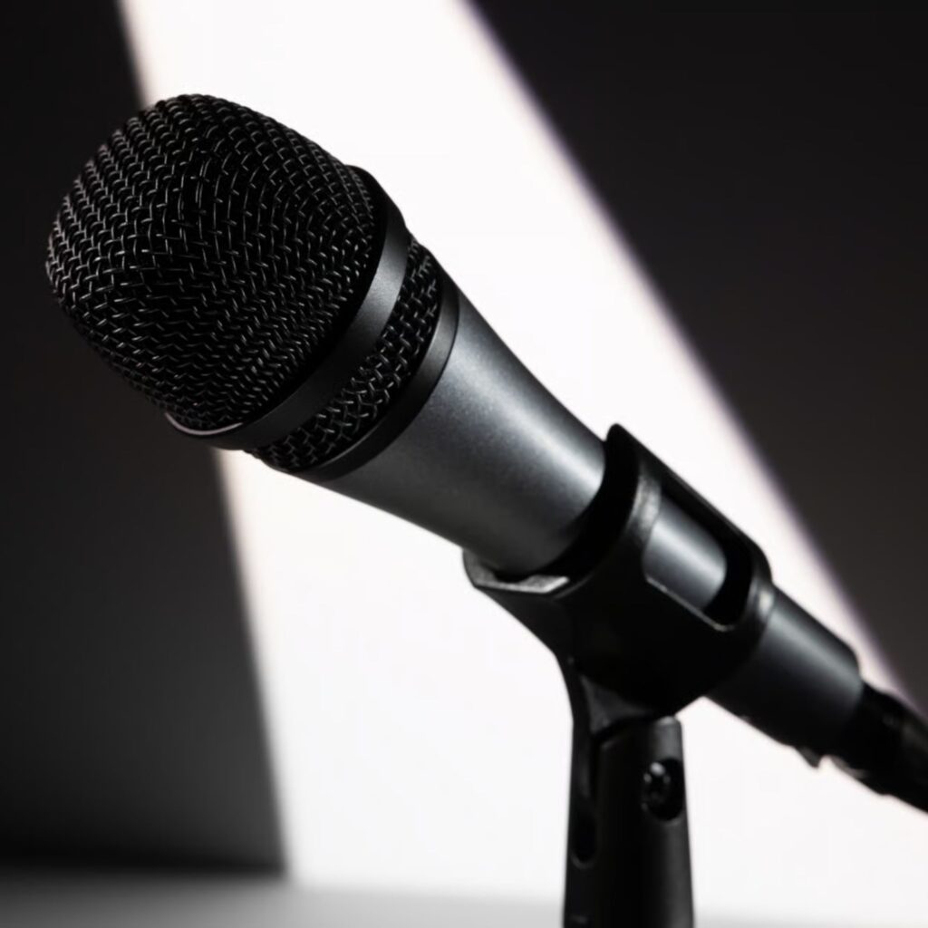 Sennheiser dünaamiline vokaalimikrofon E 835 elustiil lähedalt